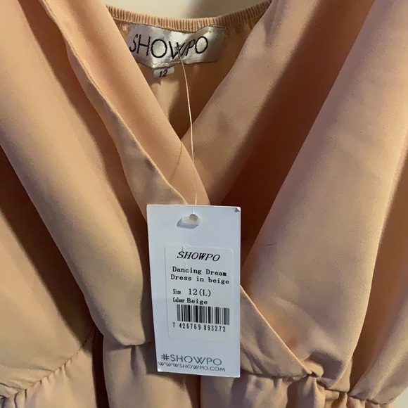 Beige mini dress from Showpo -Dancing Dream Dress - Picture 8 of 8